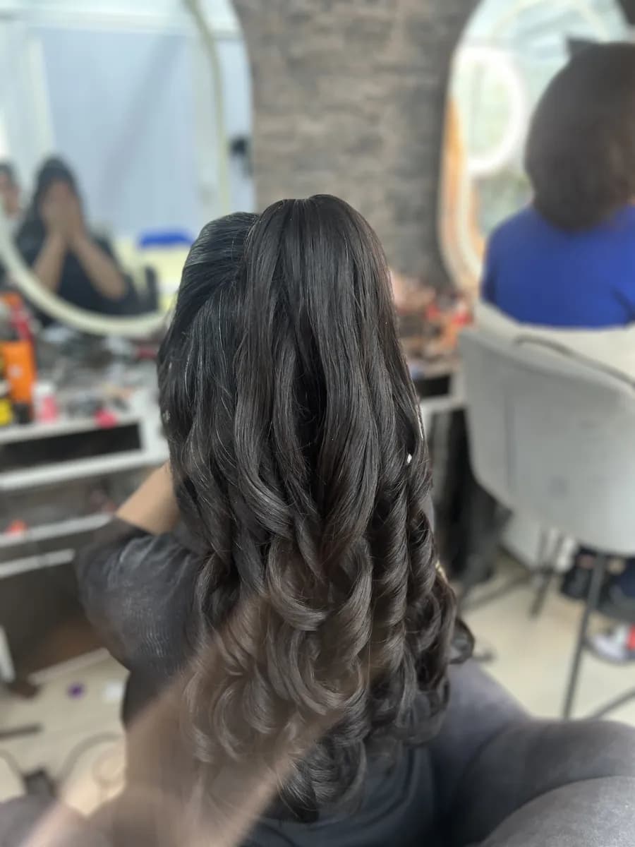 فر حجیم و درشت بلند — Voluminöse große Locken